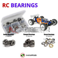 Representative image of an RCScrewZ metal-shielded bearing kit for Tekno ET48 2.2 1/8 Electric 4WD Truggy (TKR9605); exact bearing sizes and quantities vary by RC model.