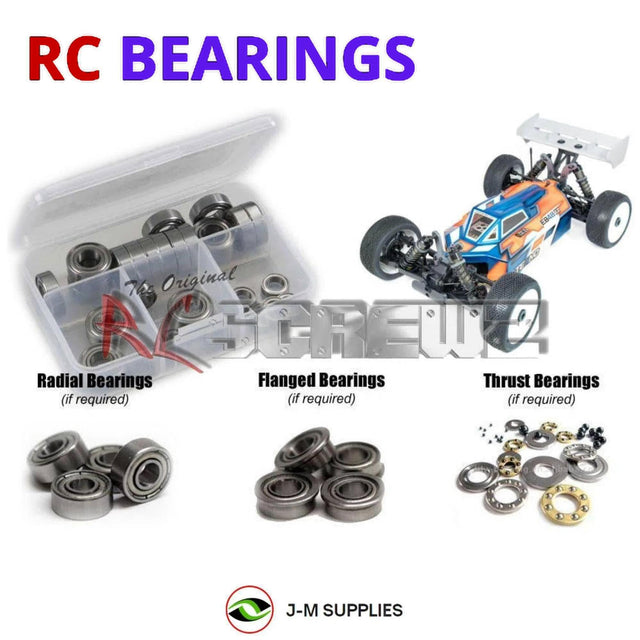 RCScrewZ Metal Shielded Bearing Kit tek031b for Tekno RC EB48 2.2 1/8 Electric 4WD Competition Buggy (#TKR9005) | SET