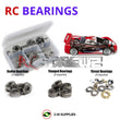Representative image of an RCScrewZ metal-shielded bearing kit for Traxxas Nitro 4-Tec/Pro 1/10 Nitro 4WD TC (4810, 4804, 4801); exact bearing sizes and quantities vary by RC model.