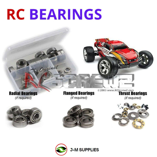 RCScrewZ Metal Shielded Bearing Kit tra004b for Traxxas Rustler 1/10 Electric 2WD Stadium Truck | SET