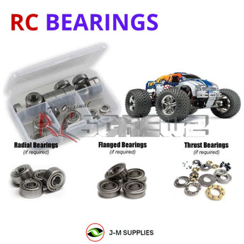 Representative image of an RCScrewZ metal-shielded bearing kit for Traxxas S-Maxx 2.5 SportMaxx 1/10 Nitro 2WD ST (5109, 5110); exact bearing sizes and quantities vary by RC model.