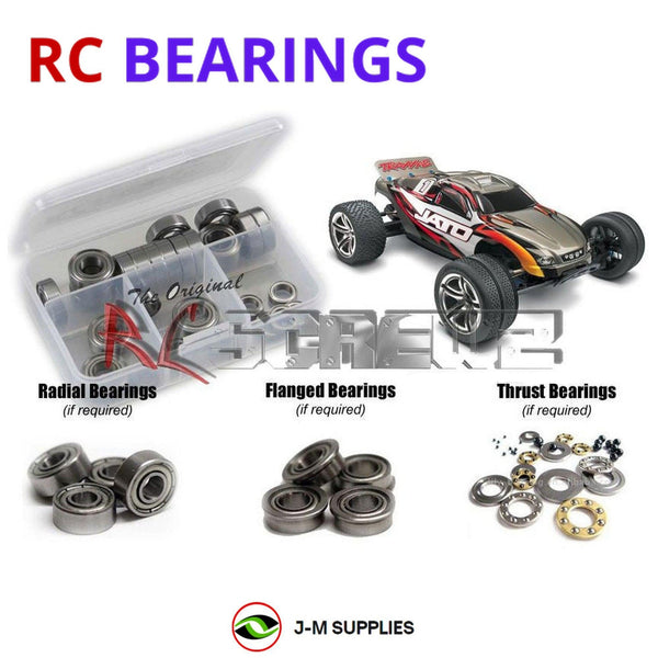 J-M SUPPLIES RC Parts Store - RCScrewZ Metal Shielded Bearing Kit tra014b for Traxxas Jato 2.5 RTR Nitro 1/10 Stadium Truck | SET