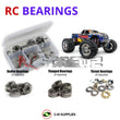 Representative image of an RCScrewZ metal-shielded bearing kit for Traxxas T-Maxx Classic 2.5R 1/10 Nitro 4WD MT (49104-1); exact bearing sizes and quantities vary by RC model.