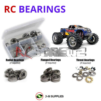 Representative image of an RCScrewZ metal-shielded bearing kit for Traxxas T-Maxx Classic 2.5R 1/10 Nitro 4WD MT (49104-1); exact bearing sizes and quantities vary by RC model.