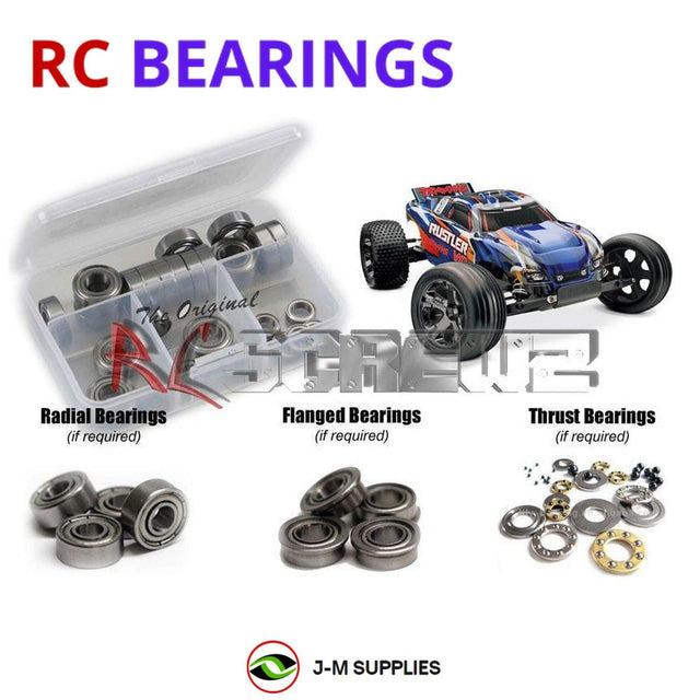 RCScrewZ Metal Shielded Bearing Kit tra023b for Traxxas Rustler VXL RTR 1/10 Electric 2WD Stadium Truck (3707) | SET