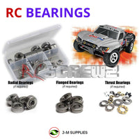 Representative image of an RCScrewZ metal-shielded bearing kit for Traxxas 1/16 Slash VXL 4WD SCT (7005, 7008, 7009); exact bearing sizes and quantities vary by RC model.