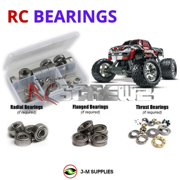 J-M SUPPLIES RC Parts Store - RCScrewZ Metal Shielded Bearing Kit tra068b for Traxxas Stampede Nitro TSM Ed. (#41096-3) | SET