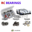 Representative image of an RCScrewZ metal-shielded bearing kit for Traxxas XO-1 TSM Edition 1/7 Electric AWD Supercar (6407, 64077); exact bearing sizes and quantities vary by RC model.
