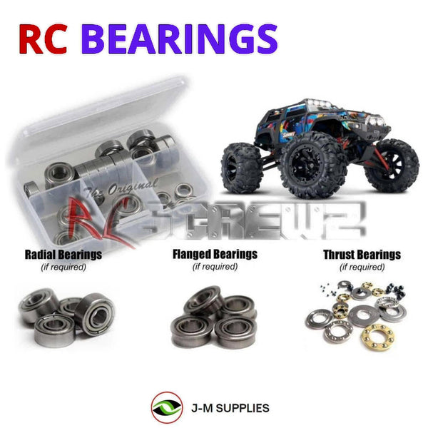 Representative image of an RCScrewZ metal-shielded bearing kit for Traxxas Summit Extreme 1/16 Electric 4WD MT (72054-1); exact bearing sizes and quantities vary by RC model.