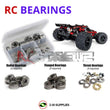 Representative image of an RCScrewZ metal-shielded bearing kit for Traxxas Rustler 4X4 VXL 1/10 Electric 4WD Truck (67076-4); exact bearing sizes and quantities vary by RC model.