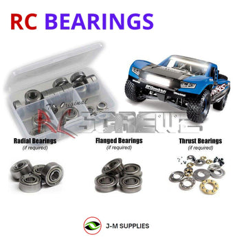 Representative image of an RCScrewZ metal-shielded bearing kit for Traxxas UDR 1/7 Electric 4WD Desert Truck (85086-4); exact bearing sizes and quantities vary by RC model.