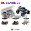Representative image of an RCScrewZ metal-shielded bearing kit for Traxxas Stampede 4X4 VXL 1/10 Electric MT (67086-4); exact bearing sizes and quantities vary by RC model.