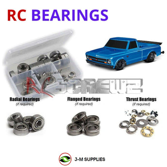Representative image of an RCScrewZ metal-shielded bearing kit for Traxxas Drag Slash 1/10 Electric 2WD Drag Truck (94076-4); exact bearing sizes and quantities vary by RC model.