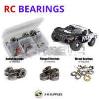 Representative image of an RCScrewZ metal-shielded bearing kit for Traxxas Slash 4X4 VXL 1/10 4WD SCT (68086-4); exact bearing sizes and quantities vary by RC model.