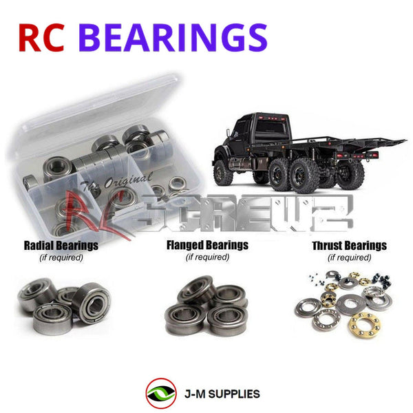 Representative image of an RCScrewZ metal-shielded bearing kit for Traxxas TRX-6 RC Hauler 1/10 6WD Truck (88086-84); exact bearing sizes and quantities vary by RC model.
