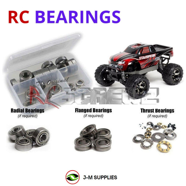Representative image of an RCScrewZ metal-shielded bearing kit for Traxxas Stampede BL-2S 1/10 4WD Monster Truck (67154-4); exact bearing sizes and quantities vary by RC model.