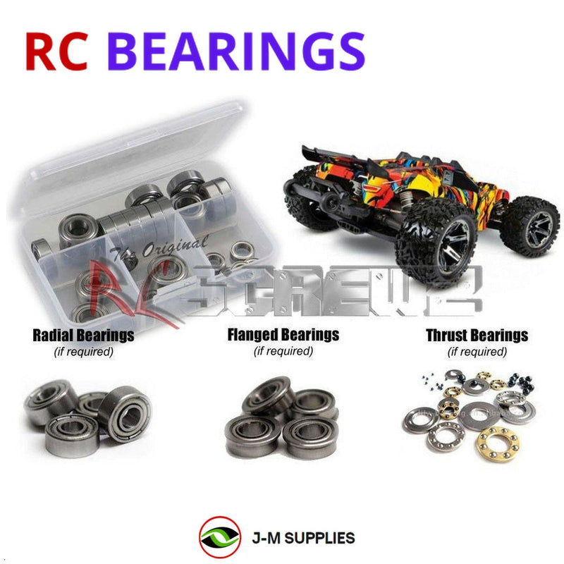 Representative image of an RCScrewZ metal-shielded bearing kit for Traxxas Rustler BL-2S 1/10 4WD Stadium Truck (67164-4); exact bearing sizes and quantities vary by RC model.