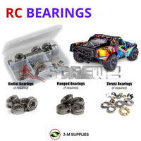Representative image of an RCScrewZ metal-shielded bearing kit for Traxxas Maxx Slash 6S 1/8 4WD SCT (102076-4); exact bearing sizes and quantities vary by RC model.