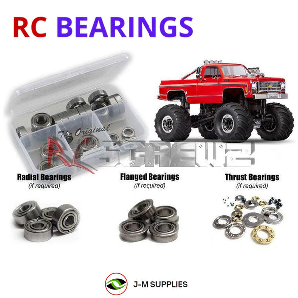 Representative image of an RCScrewZ metal-shielded bearing kit for Traxxas TRX-4MT Chevrolet K10 1/18 4WD MT (98064-1); exact bearing sizes and quantities vary by RC model.