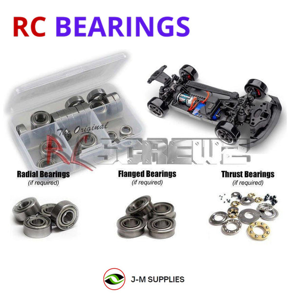 Representative image of an RCScrewZ metal-shielded bearing kit for Traxxas 4-Tec Drift Mustang 1/10 RWD Drift (105237-4); exact bearing sizes and quantities vary by RC model.