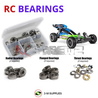 Representative image of an RCScrewZ metal-shielded bearing kit for Traxxas Bandit XL-5 HD 1/10 2WD Buggy (24254-8); exact bearing sizes and quantities vary by RC model.