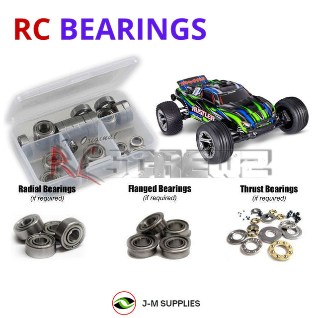 RCScrewZ Metal Shielded Bearing Kit tra132b for Traxxas Rustler BL-2S HD 1/10 Electric 2WD Stadium Truck (37354-4) | SET