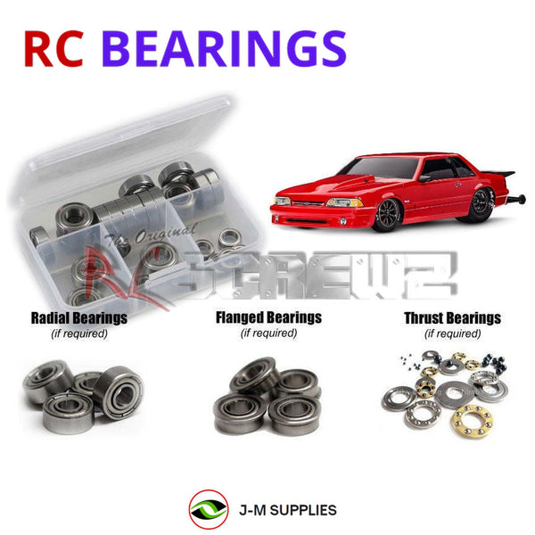 Representative image of an RCScrewZ metal-shielded bearing kit for Traxxas Drag Slash VXL-3S 1/10 No-Prep Drag (94346-74, 94376-74); exact bearing sizes and quantities vary by RC model.