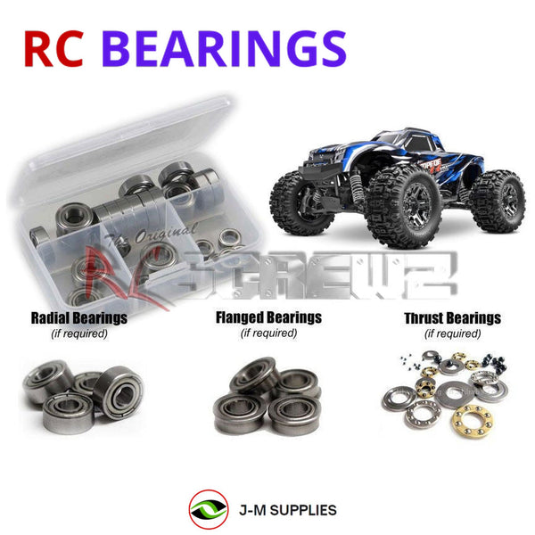 Representative image of an RCScrewZ metal-shielded bearing kit for Traxxas Stampede 4X4 VXL-3S 1/10 4WD Monster Truck (90376-4); exact bearing sizes and quantities vary by RC model.