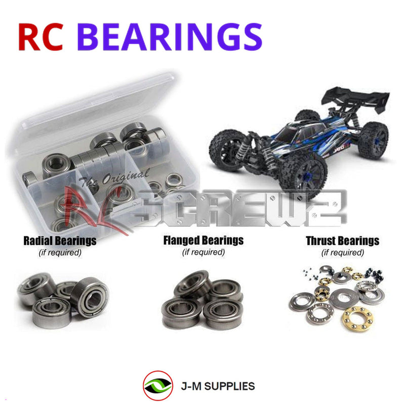 Representative image of an RCScrewZ metal-shielded bearing kit for Traxxas Jato 4X4 BL-2S 1/8 4WD Racing Buggy (90154-4); exact bearing sizes and quantities vary by RC model.