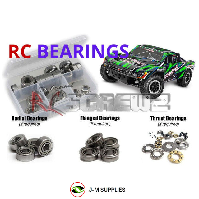 RCScrewZ Metal Shielded Bearing Kit tra142b for Traxxas Slash 4X4 VXL-3S 1/10 Electric 4WD Short Course Truck (68386-4) | SET
