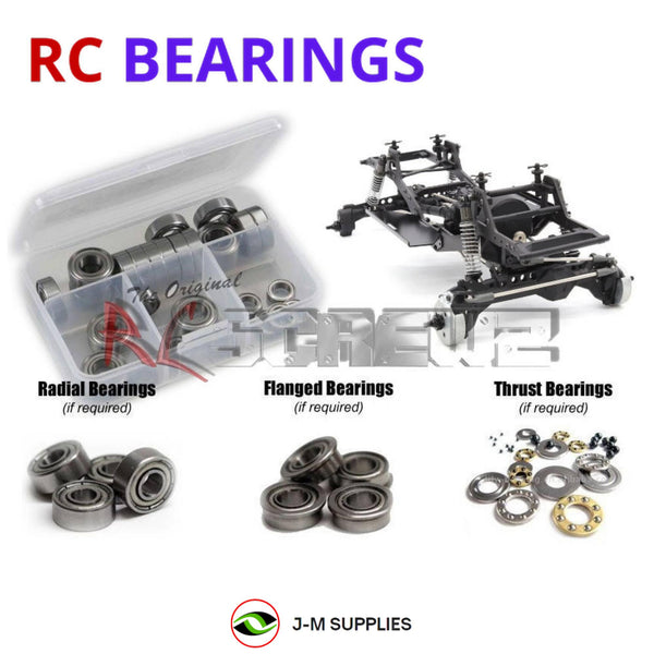 Representative image of an RCScrewZ metal-shielded bearing kit for Vanquish VRD Carbon Kit 1/10 Comp Crawler (VPS09015); exact bearing sizes and quantities vary by RC model.