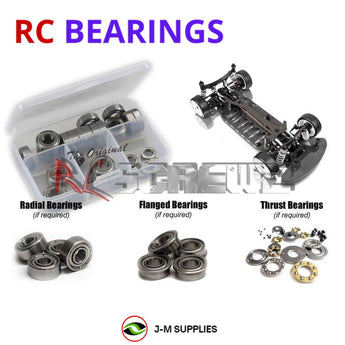 J-M SUPPLIES - RCScrewZ Metal Shielded Bearing Kit xra006b for XRAY T1 Factory Ed 1/10 #300004 RC Car | UPG - 
