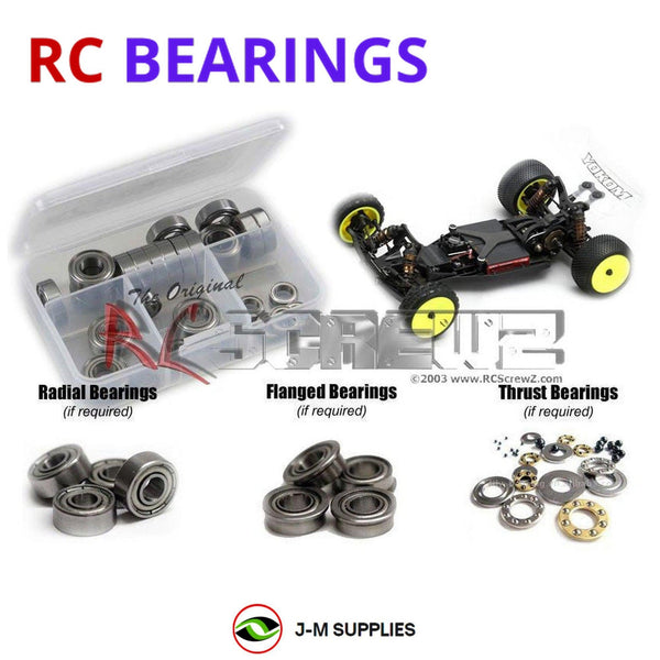 J-M SUPPLIES RC Parts Store - RCScrewZ Metal Shielded Bearing Kit yok018b for Yokomo YZ-2 Buggy 2wd #B-YZ2 RC Car | SET