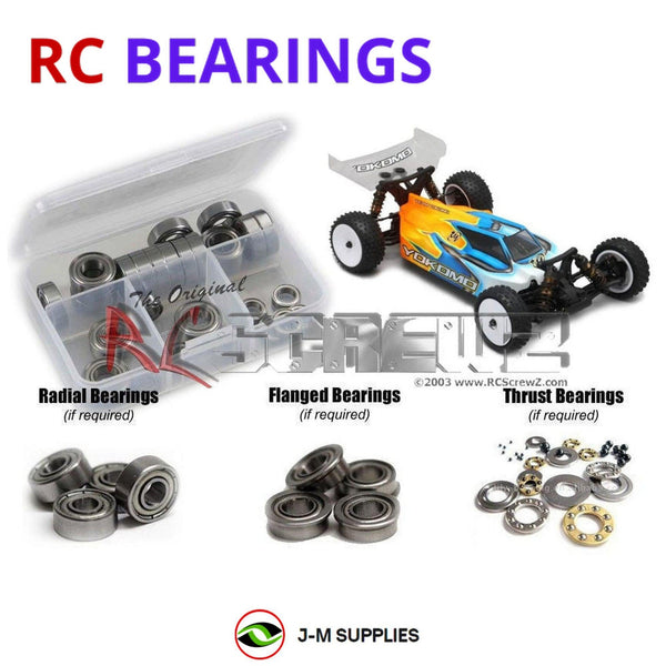 J-M SUPPLIES RC Parts Store - RCScrewZ Metal Shielded Bearing Kit yok021b for Yokomo YZ4 Buggy 4wd 1/10th RC Car | SET