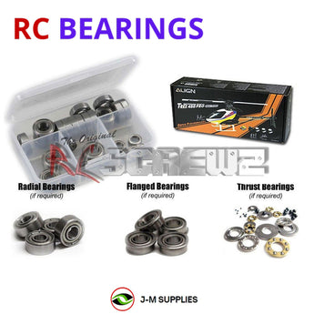 J-M SUPPLIES - RCScrewZ Metal Shielded Bearings alg008b for Align T-Rex 450 Pro Helicopter (#KX015074) | SET - 