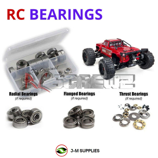 J-M SUPPLIES RC Parts Store - RCScrewZ Metal Shielded Bearings ara034b for Arrma Outcast 8s 1/5 4WD Stunt Truck (#ARA5810) | PRO