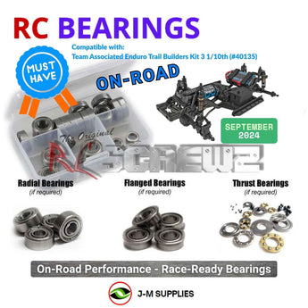 J-M SUPPLIES RC Parts Store - RCScrewZ Metal Shielded Bearings asc155b for Associated Enduro Trail Builders Kit 3 (#40135) | SET