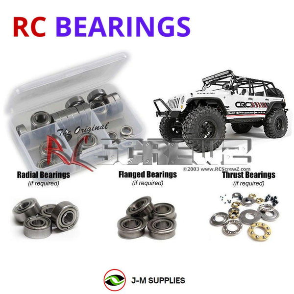 J-M SUPPLIES - RCScrewZ Metal Shielded Bearings axi020b for Axial Racing SCX10 Wrangler CR Ed. RC Car | SET - 