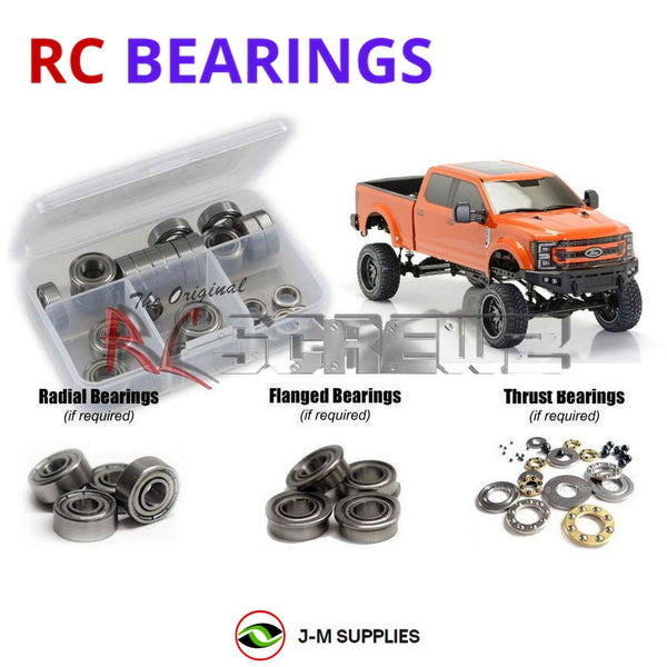 Representative image of an RCScrewZ metal-shielded bearing kit for CEN Racing F-250 SD DL Series 1/10 (8992/8993) Lift Truck; exact bearing sizes and quantities vary by RC model.