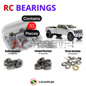 J-M SUPPLIES - RCScrewZ Metal Shielded Bearings cen031b for CEN Racing F-450 SD DL Series Truck (#8980/8984) | SET - 