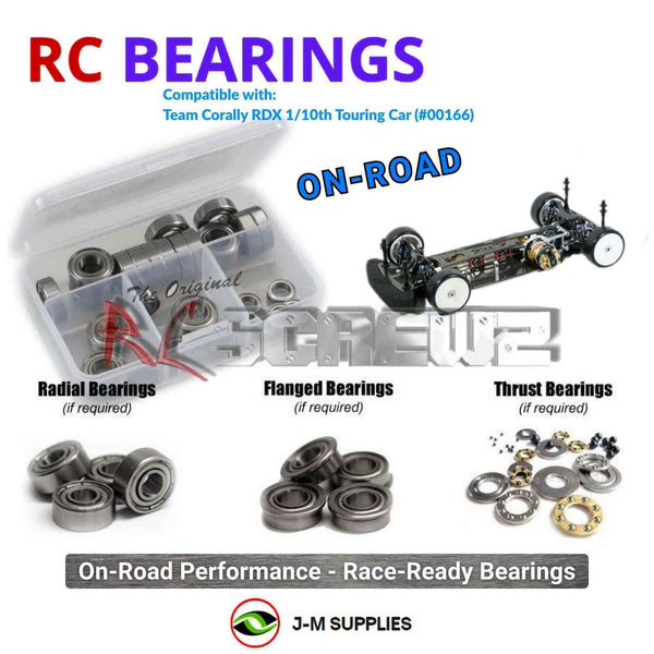 J-M SUPPLIES RC Parts Store - RCScrewZ Metal Shielded Bearings cor003b for Team Corally RDX 1/10th Touring Car (#00166) | RCX