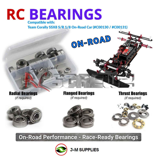 J-M SUPPLIES RC Parts Store - RCScrewZ Metal Shielded Bearings cor012b for Team Corally SSX8 S/R 1/8th (#C00130 / C00131) | RCX