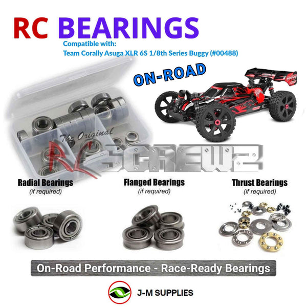 J-M SUPPLIES RC Parts Store - RCScrewZ Metal Shielded Bearings cor021b for Team Corally Asuga XLR 6S 1/8th Series (#00488) | RCX