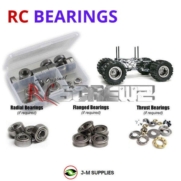 Representative image of an RCScrewZ metal-shielded bearing kit for GMade Dragoon 1/10 4WD Electric Rock Crawler Truck (GM50200); exact bearing sizes and quantities vary by RC model.