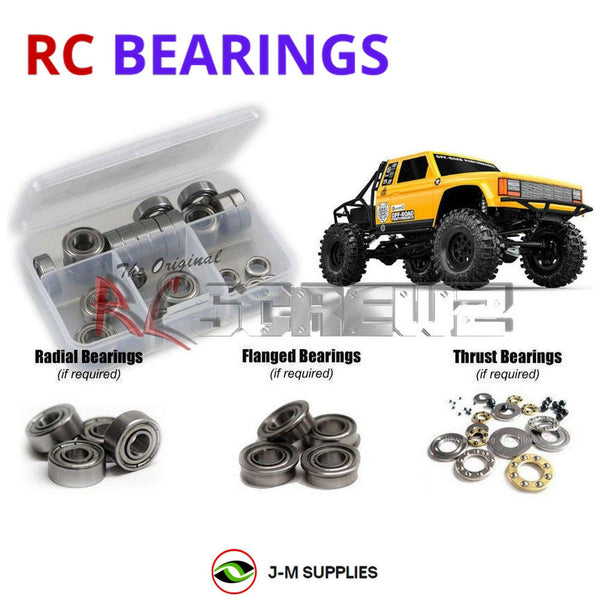 Representative image of an RCScrewZ metal-shielded bearing kit for GMade GS02 BOM TC/TR Chassis Trail Truck (GM57000/GM57003); exact bearing sizes and quantities vary by RC model.