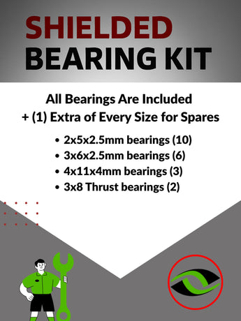 J-M SUPPLIES RC Parts Store - RCScrewZ Metal Shielded Bearings gsk002b for Goosky Legend S2 / S2 Max Micro 3D Helicopter (BAF000001/080001) | RCX