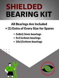 Infographic: 'Choose Wisely for Your Need for Speed' – Highlights Metal Shielded Bearings as the top choice for unbeatable on-road RC car performance - 