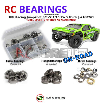 J-M SUPPLIES RC Parts Store - RCScrewZ Metal Shielded Bearings hpi101b for HPI Racing Jumpshot SC V2 1/10 2WD Truck (#160261) | SET