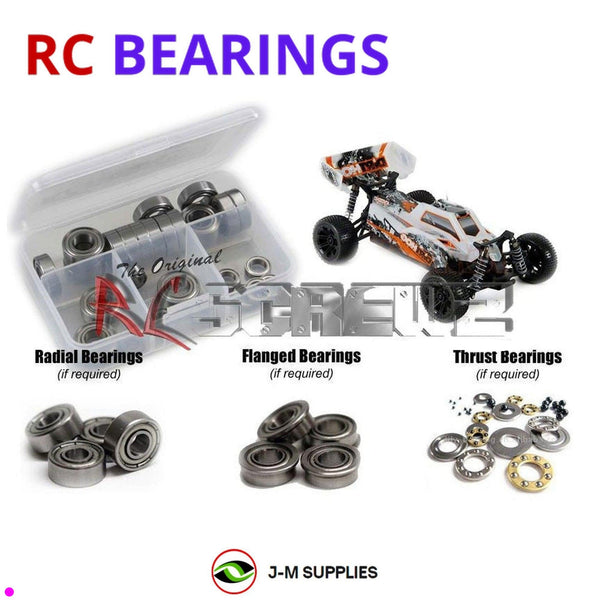 J-M SUPPLIES - RCScrewZ Metal Shielded Bearings kyo161b for Kyosho Frazer Dirt Hog 4wd #30993 RC Car | SET - 