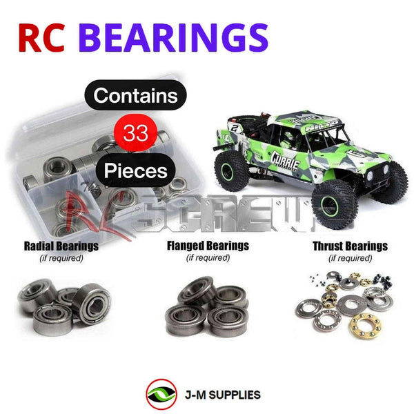 J-M SUPPLIES - RCScrewZ Metal Shielded Bearings los132b for Losi Hammer Rey U4 4WD 1/10 (LOS03030) Rock Racer | SET - 